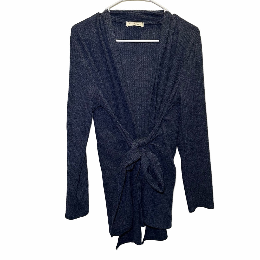 Filly Flair Navy Blue Tied Cardigan Size Small